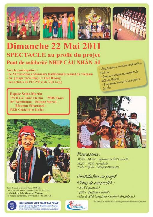 Spectacle pour un PONT DE SOLIDARITE avec le Vietnam Spectacle pour un PONT DE SOLIDARITE avec le Vietnam